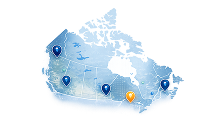 Canada monitoring map illustration