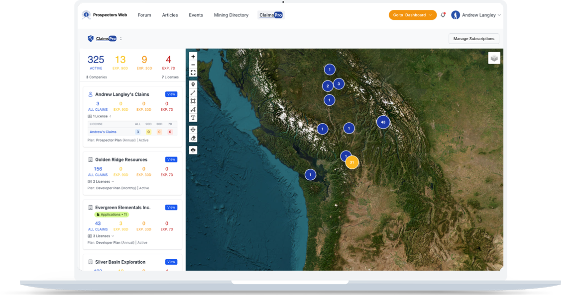 ClaimsPro dashboard preview